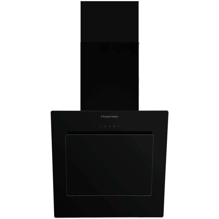 Russell Hobbs RHGCH702B 60cm Wide Angled Black Glass Chimney Cooker Hood

