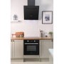 Russell Hobbs RHGCH702B 60cm Wide Angled Black Glass Chimney Cooker Hood
