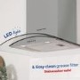 Russell Hobbs 90cm Curved Glass Chimney Cooker Hood - Stainless Steel