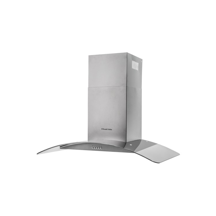 GRADE A1 - Russell Hobbs RHGCH901SS 90cm Wide Glass and Stainless Steel Chimney Cooker Hoods