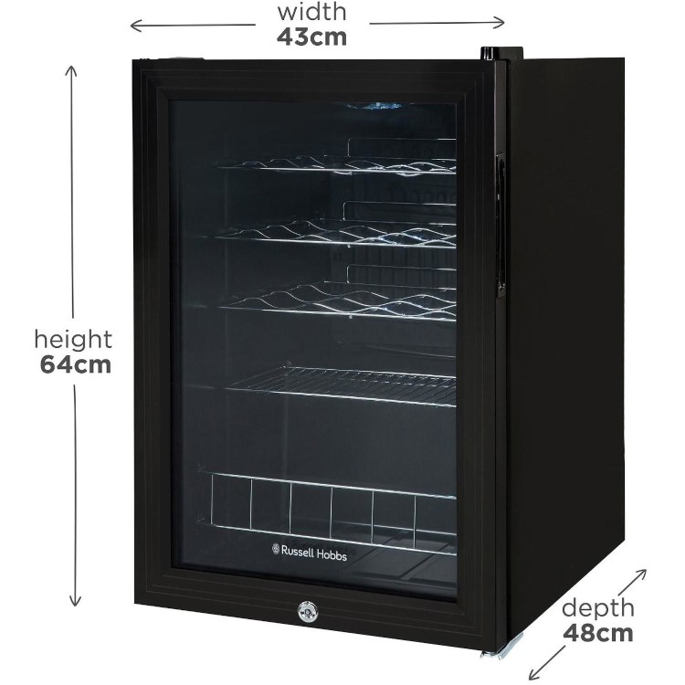 Refurbished Russell Hobbs 62L Drinks Fridge - Black
