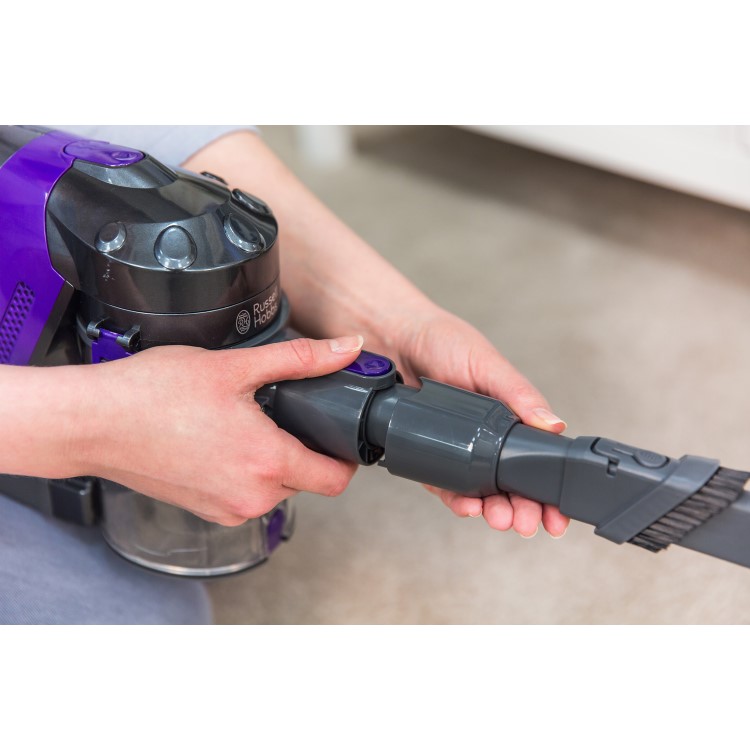 Russell Hobbs RHHS2201 Lithium Cordless Hand Stick Vacuum Cleaner - Grey and Purple
