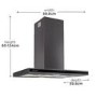 Refurbished Russell Hobbs RHICH904DB 90cm Midnight Island Cooker Hood Dark Steel