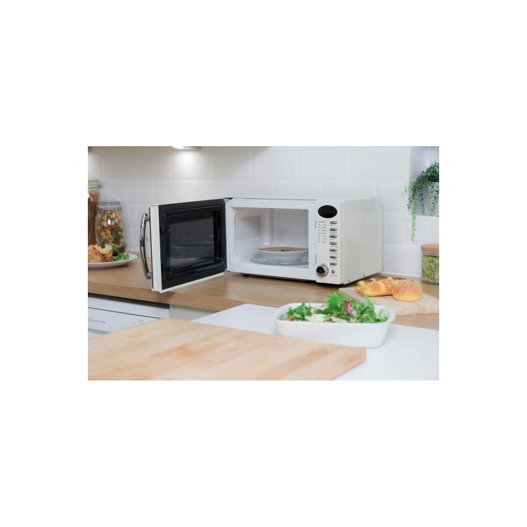 Refurbished Russell Hobbs RHM1714CC Built In 17L 700W Microwave Cream