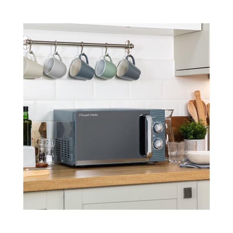 Refurbished Russell Hobbs Inspire RHM1731G 17L 700W Solo Microwave Oven Grey
