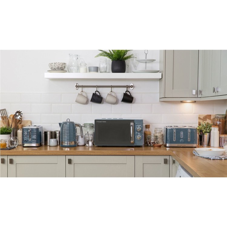Refurbished Russell Hobbs Inspire RHM1731G 17L 700W Solo Microwave Oven Grey