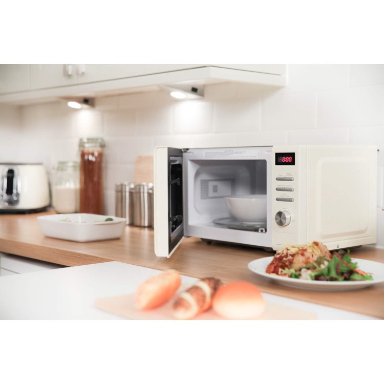 GRADE A1 - Russell Hobbs RHM2064C 20L 800W Freestanding Digital Microwave - Cream