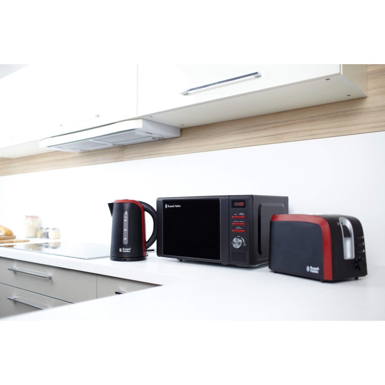 Russell Hobbs RHM2064D 20 Litre 800 Watt Digital Microwave Black And Red