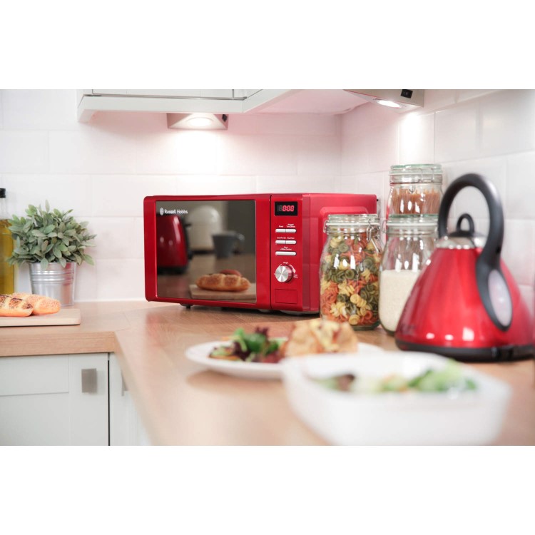 Russell Hobbs Heritage 20L Digital Microwave Oven - Red