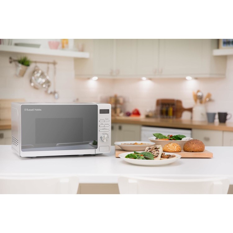 GRADE A3 - Russell Hobbs RHM2072S 20L Digital Microwave Oven - Silver