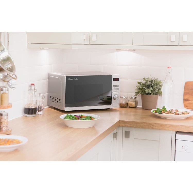 GRADE A3 - Russell Hobbs RHM2072S 20L Digital Microwave Oven - Silver