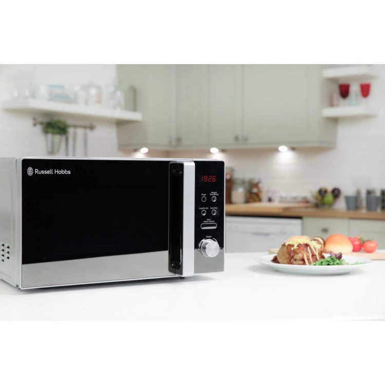 GRADE A1 - Russell Hobbs RHM2076S 20 Litre Digital Freestanding Microwave Silver