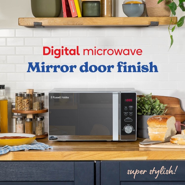 Russell Hobbs 20L Freestanding Solo Digital Microwave - Silver