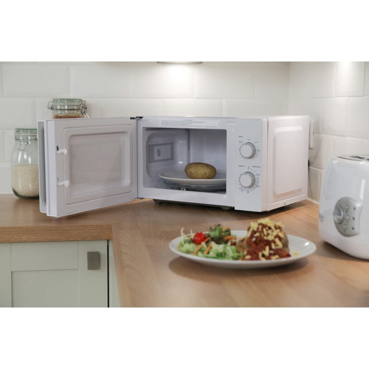 Russell Hobbs RHM2077 20L 800W Freestanding Manual Microwave in White