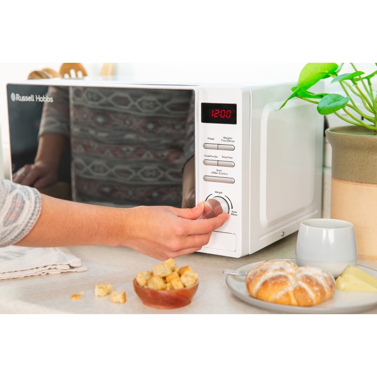 GRADE A2 - Russell Hobbs RHM2079A Aura 20L Digital Microwave Oven - White