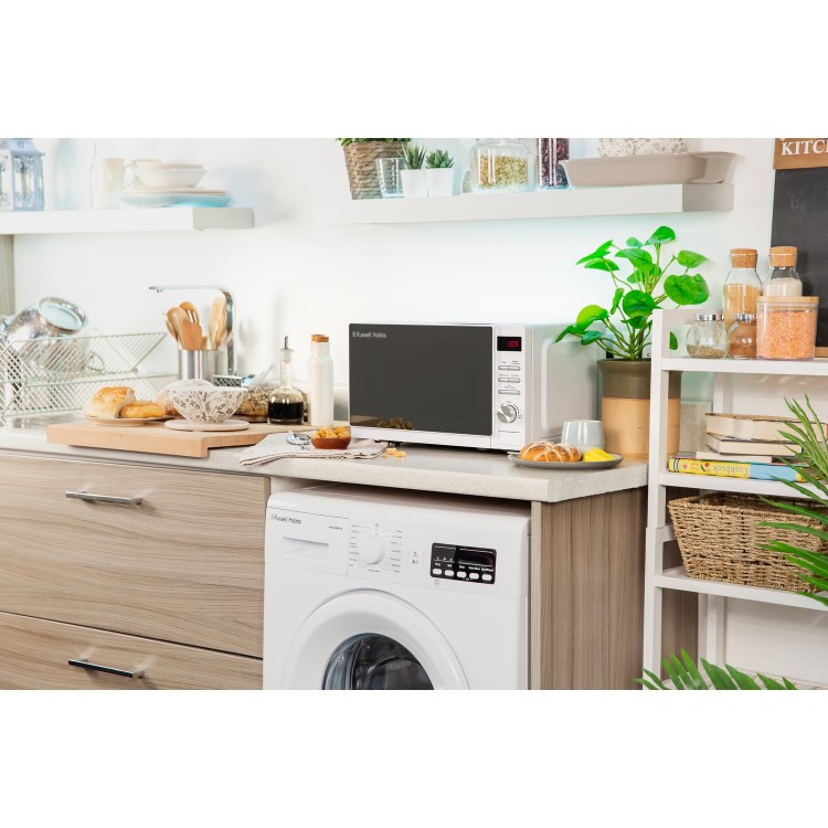 GRADE A2 - Russell Hobbs RHM2079A Aura 20L Digital Microwave Oven - White