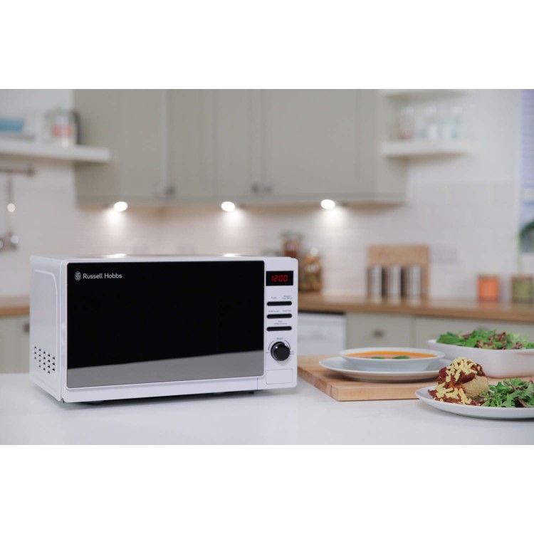 GRADE A2 - Russell Hobbs RHM2079A 20L 800W Aura Freestanding Digital Microwave in White