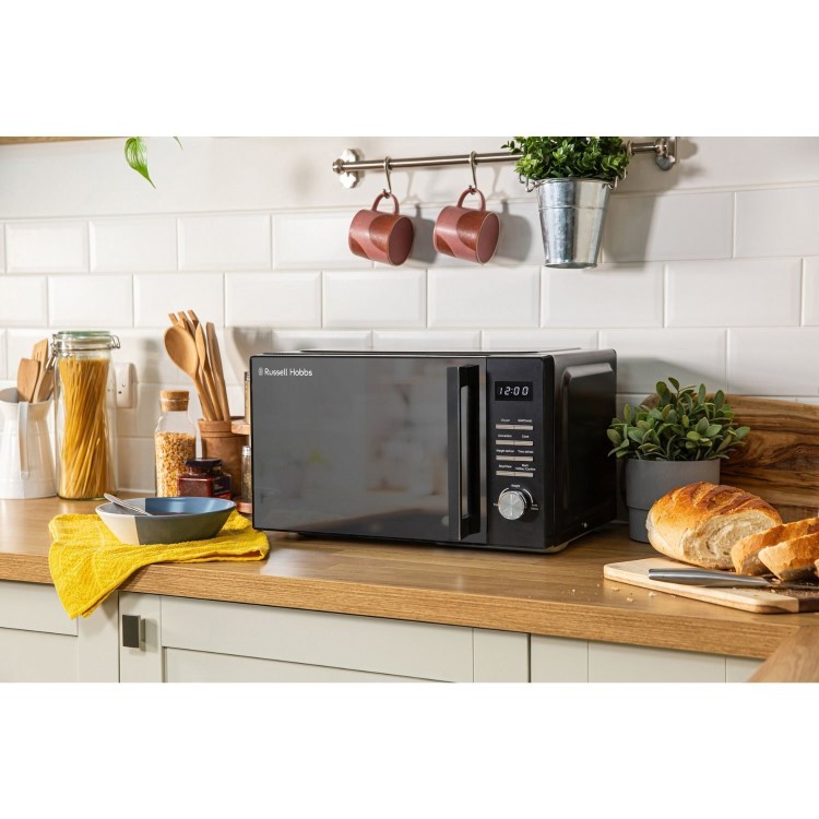 Russell Hobbs RHM2346B Black Digital Microwave – 23L 800W Microwave with Auto Cook & Modern Touch Controls