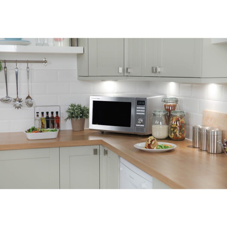GRADE A1 - Russell Hobbs RHM2563 25L 800W Freestanding Digital Microwave - Stainless Steel