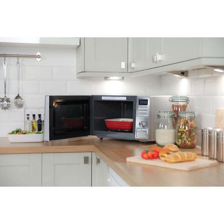 GRADE A1 - Russell Hobbs RHM2563 25L 800W Freestanding Digital Microwave - Stainless Steel