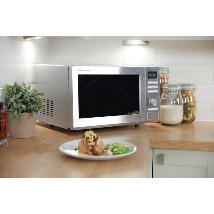 GRADE A1 - Russell Hobbs RHM2563 25L 800W Freestanding Digital Microwave - Stainless Steel