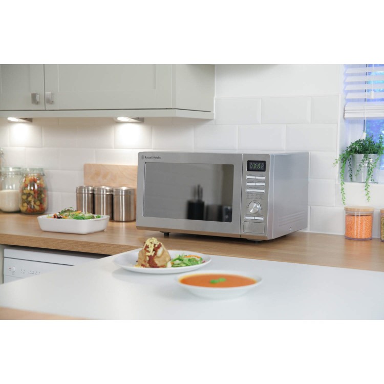 GRADE A1 - Russell Hobbs RHM2563 25L 800W Freestanding Digital Microwave - Stainless Steel