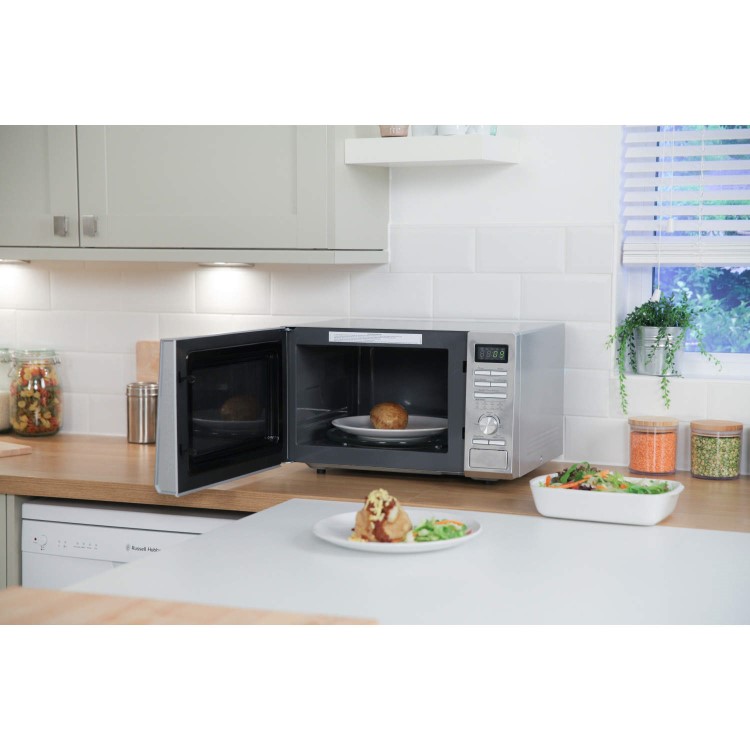 GRADE A1 - Russell Hobbs RHM2563 25L 800W Freestanding Digital Microwave - Stainless Steel