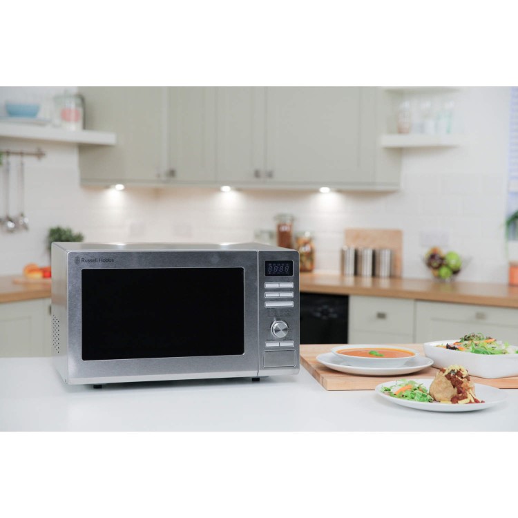 GRADE A1 - Russell Hobbs RHM2563 25L 800W Freestanding Digital Microwave - Stainless Steel