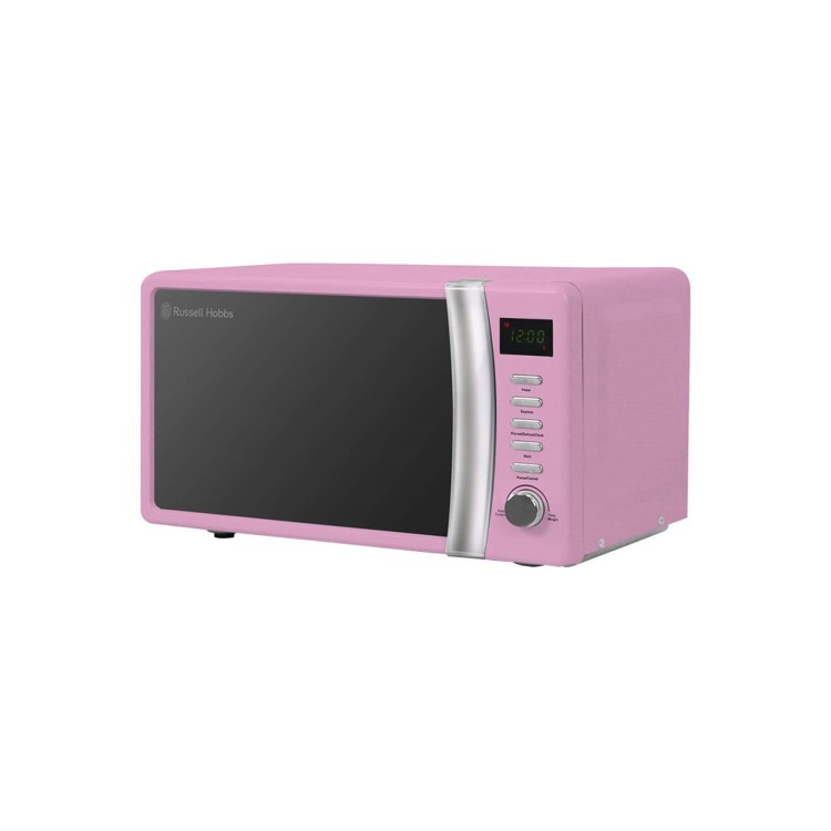 Russell Hobbs RHMD702PK 17L 700W Freestanding Digital Microwave in Pastel Pink
