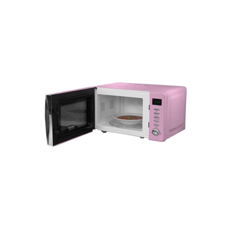 Russell Hobbs RHMD702PK 17L 700W Freestanding Digital Microwave in Pastel Pink