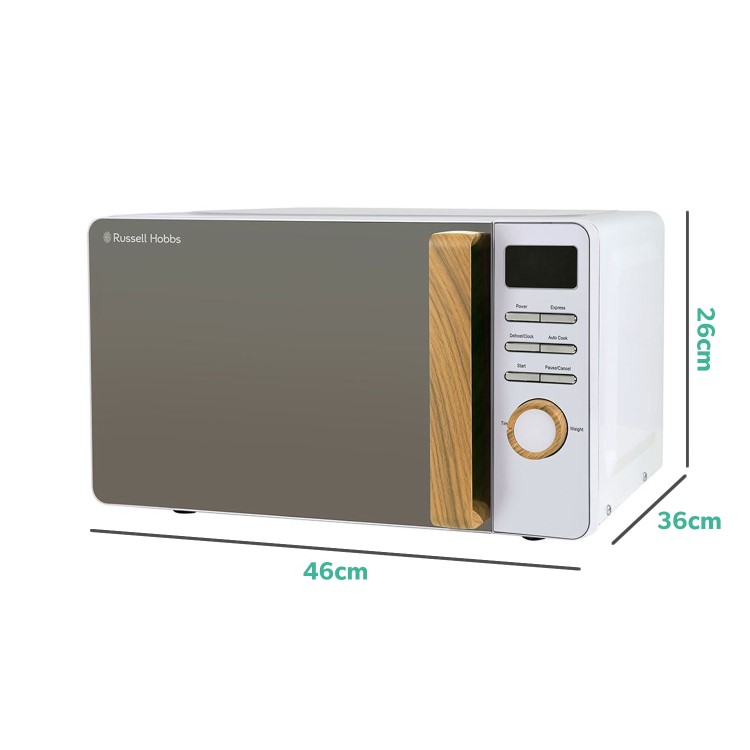 GRADE A2 - Russell Hobbs RHMD714 Scandi 17L Digital Microwave - White