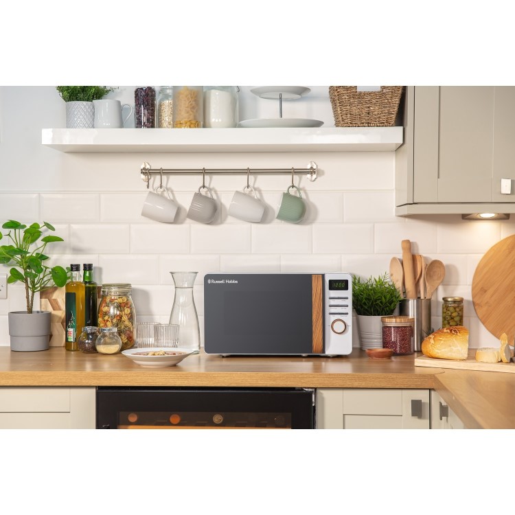 GRADE A2 - Russell Hobbs RHMD714 Scandi 17L Digital Microwave - White