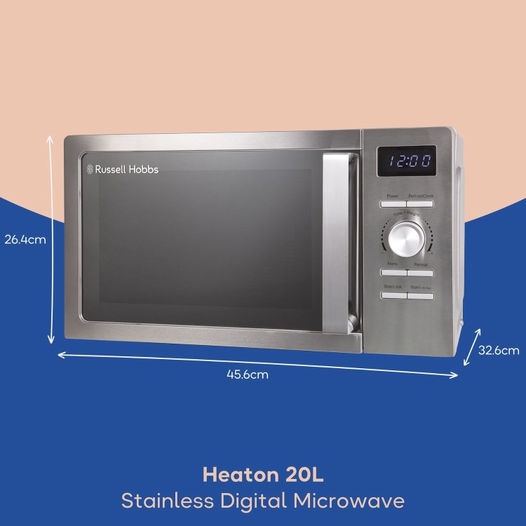 Russell Hobbs 20L Classics Digital Microwave - Stainless Steel