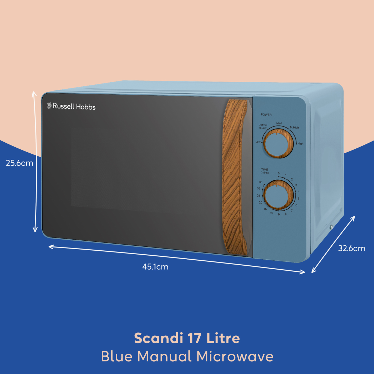 Russell Hobbs 17L Freestanding Solo Microwave - Blue
