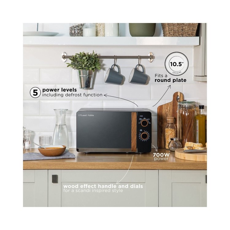 Russell Hobbs 17L Scandi Microwave - Black