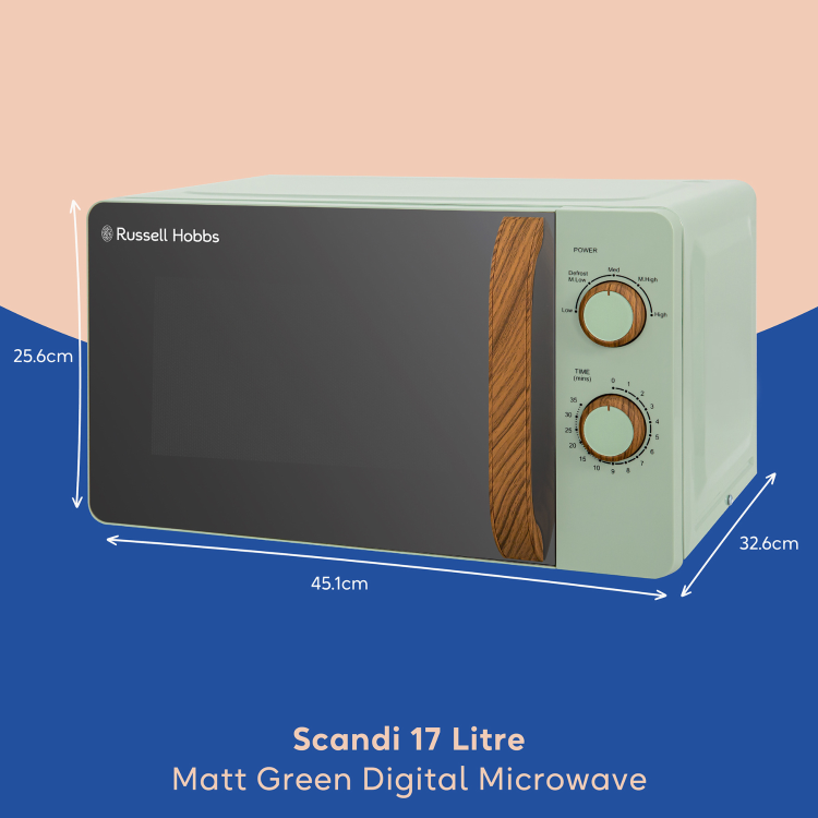 Russell Hobbs 17L Freestanding Solo Microwave - Matt Green