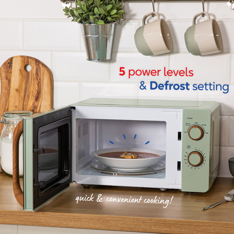 Russell Hobbs 17L Freestanding Solo Microwave - Matt Green