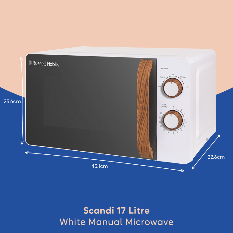 Russell Hobbs 17L Freestanding Solo Microwave - White