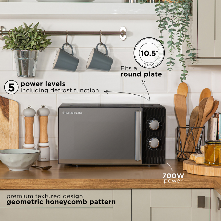 Russell Hobbs 17L Honeycomb Microwave - Black