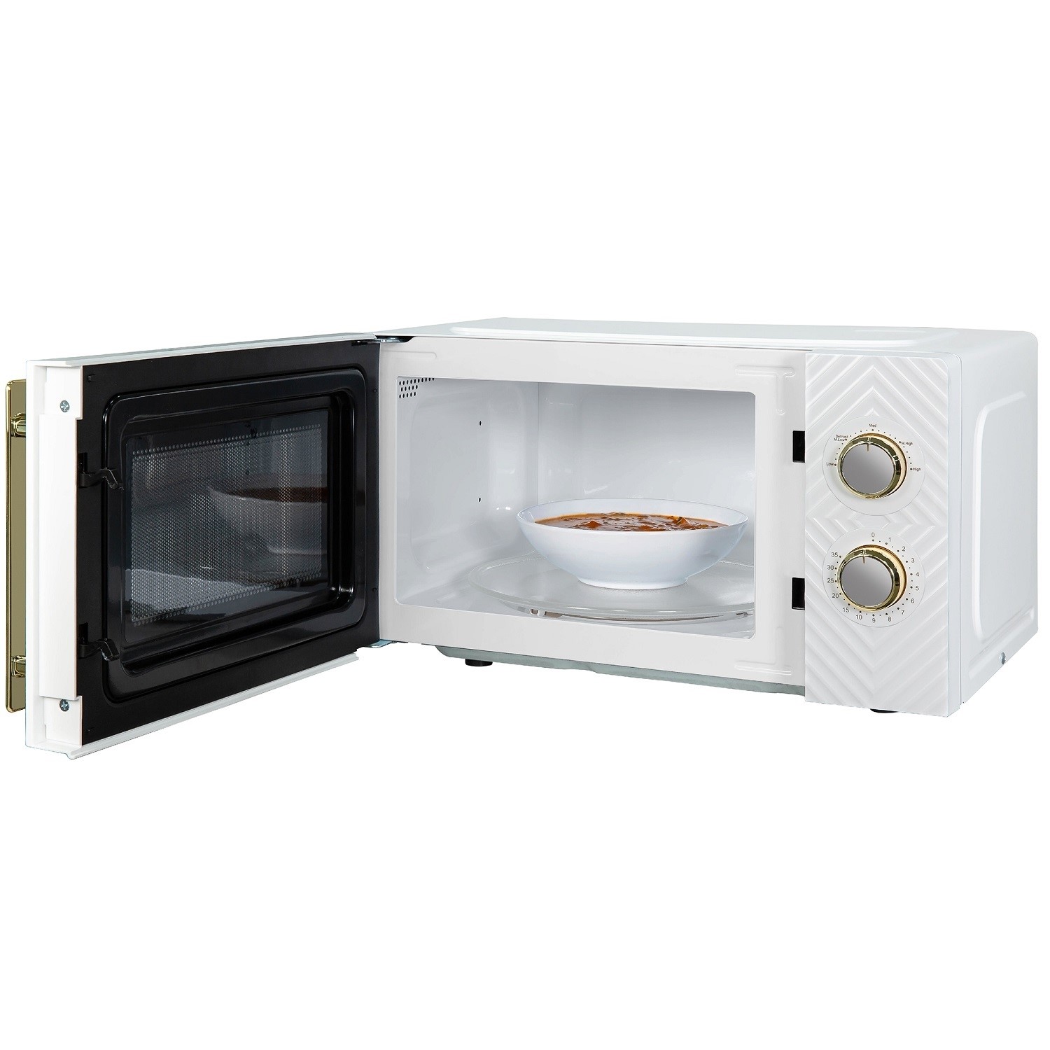 Russell Hobbs Groove 17L Compact Freestanding Solo Microwave White RHMM723 Appliances Direct