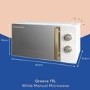 Russell Hobbs Groove 17L Compact Freestanding Solo Microwave - White