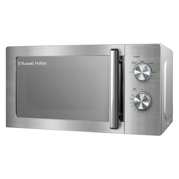 Russell Hobbs RHMM827SS 20L Freestanding Solo Microwave Oven - Stainless Steel