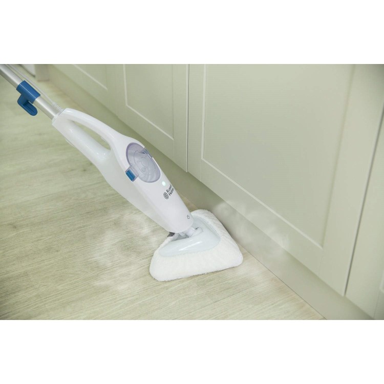 Russell Hobbs RHMSM3002 Steam & Clean 11 in 1 Multifunctional Steam Mop White And Turqoise