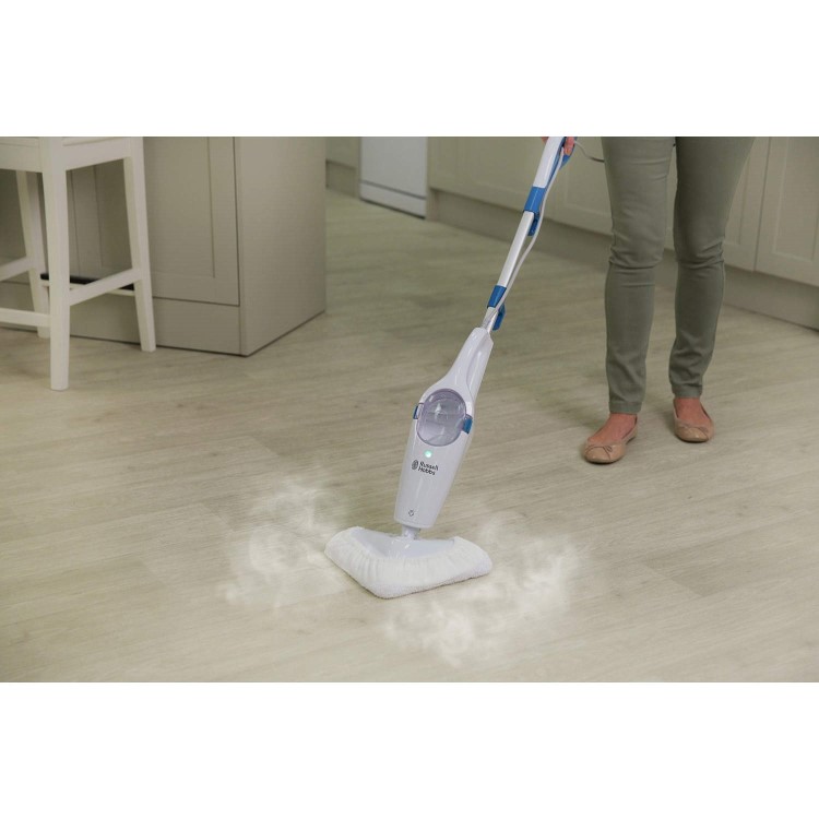 Russell Hobbs RHMSM3002 Steam & Clean 11 in 1 Multifunctional Steam Mop White And Turqoise