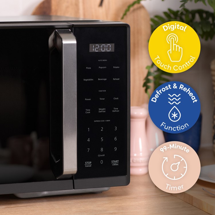 Russell Hobbs RHMT2512B 25L Digital Microwave Oven Black 900W Auto Cook & Defrost