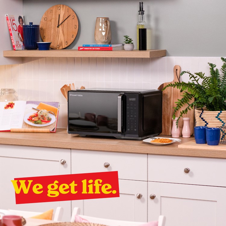 Russell Hobbs RHMT2512B 25L Digital Microwave Oven Black 900W Auto Cook & Defrost