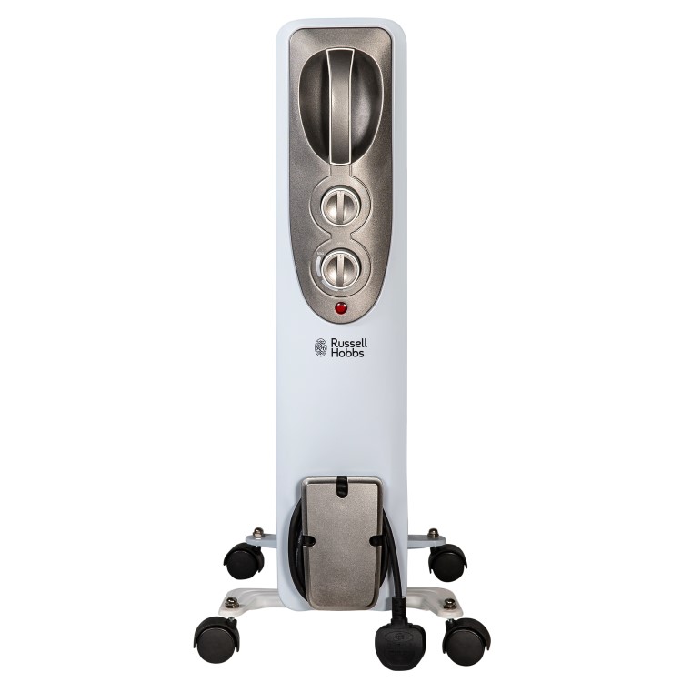 Russell Hobbs 2KW 9 fin  Oil Filled Radiator with 3  Heat Setting and Thermostatic Controls