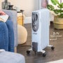 Russell Hobbs 2KW 9 fin  Oil Filled Radiator with 3  Heat Setting and Thermostatic Controls