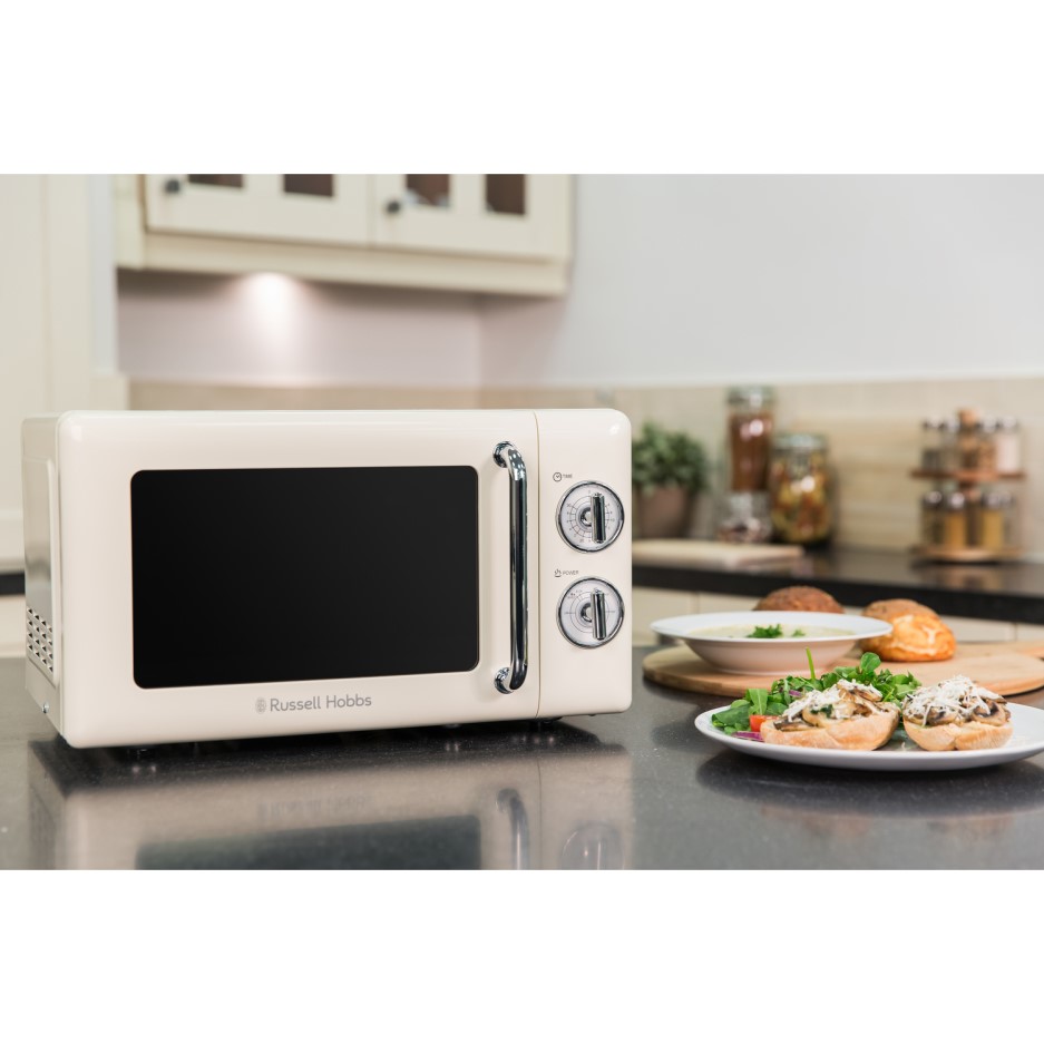 Russell Hobbs RHRETMM705C Retro 17L Microwave Oven - Cream | Appliances