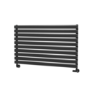 Sorrento Midnight Black Oval Designer Radiator 590x1000mm Single Panel 2420 BTU
